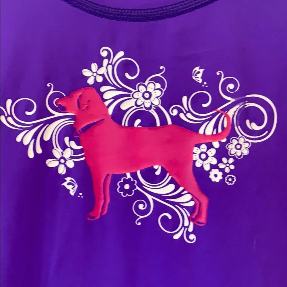 The Black Dog Girls Ocean Tec Purple Shirt Swim Beach, Size‎ Medium